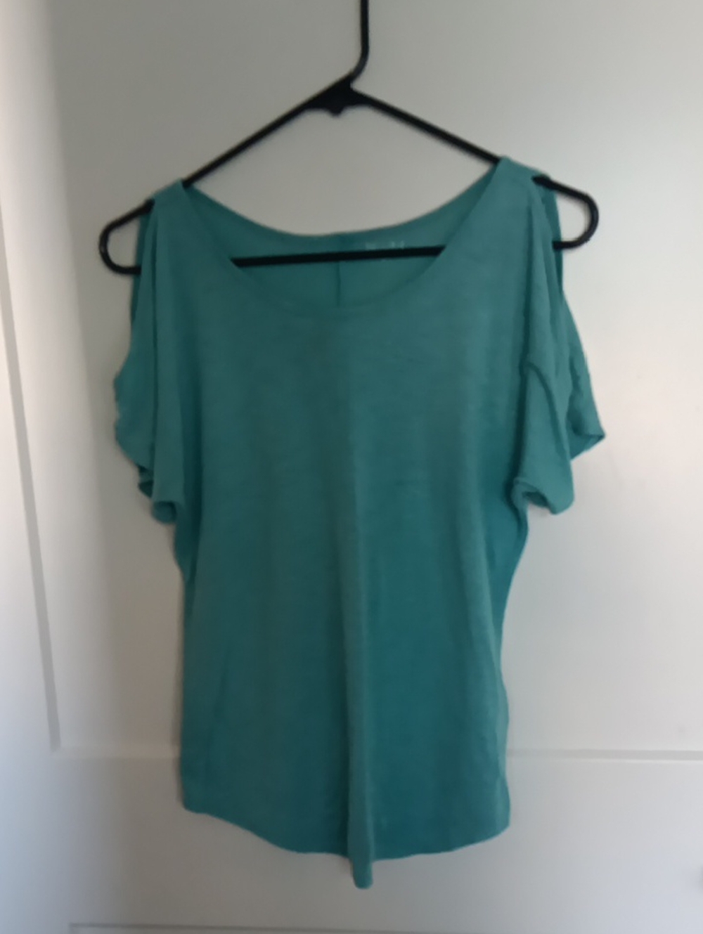 MUDD Teal Cold-Shoulder Women's Top